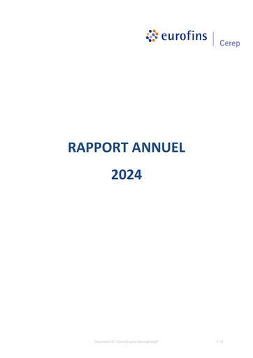 Miniature Eurofins-Cerep Rapport annuel 2024
