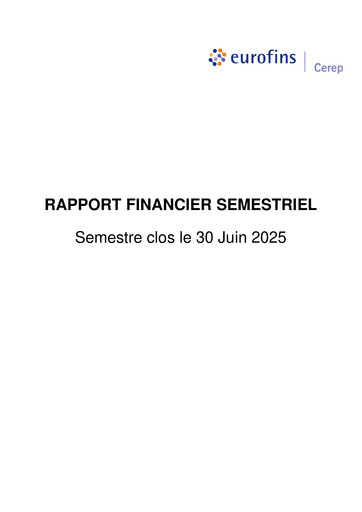 Thumbnail Eurofins-Cerep Half-year Report 2025-h1