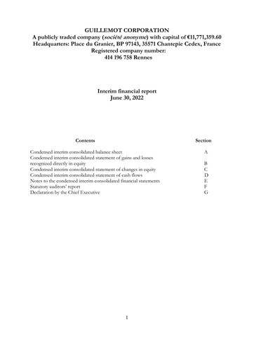 Thumbnail Guillemot Corporation Half-year Report 2022-h1