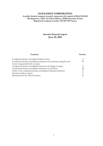 Thumbnail Guillemot Corporation Half-year Report 2024-h1