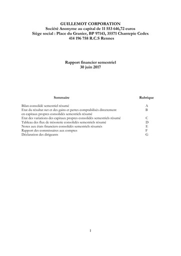 Thumbnail Guillemot Corporation Half-year Report 2017-h1