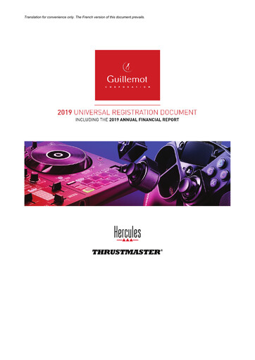 Thumbnail Guillemot Corporation Universal Registration Document 2019