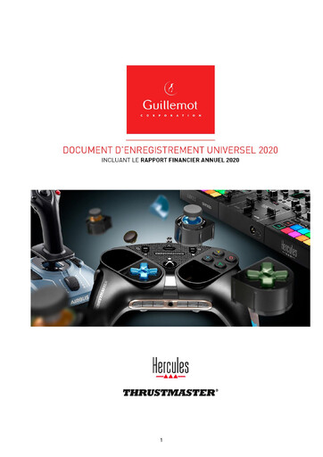 Thumbnail Guillemot Corporation Universal Registration Document 2020