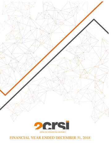 Miniature 2CRSI Rapport financier 2018