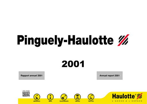 Thumbnail Haulotte Group Annual Report 2001