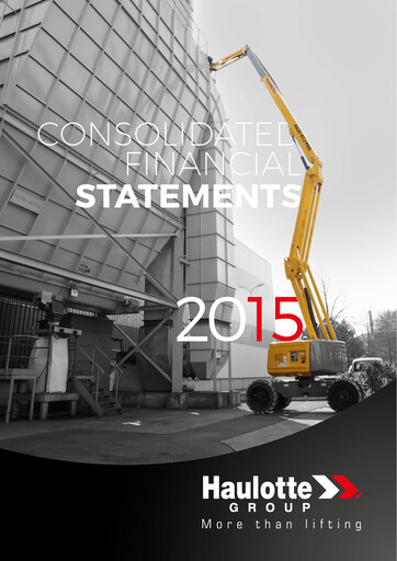 Miniature Haulotte Group Bilan financier 2015