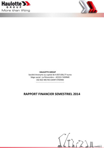 Thumbnail Haulotte Group Half-year Report 2014-h1