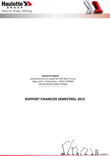 Thumbnail Haulotte Group Half-year Report 2015-h1