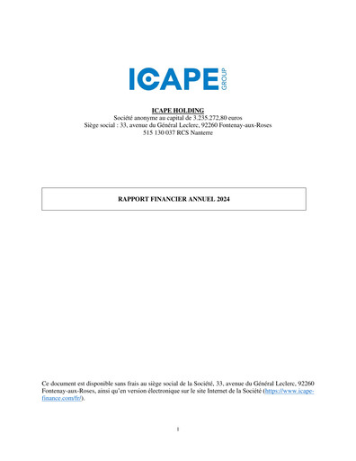 Thumbnail Icape Holding Financial Report 2024