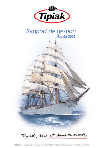 Thumbnail Tipiak Annual Report 2006