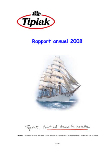 Thumbnail Tipiak Annual Report 2008