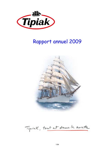 Thumbnail Tipiak Annual Report 2009