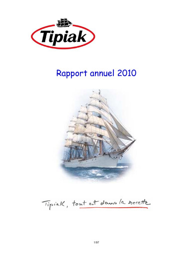 Thumbnail Tipiak Annual Report 2010