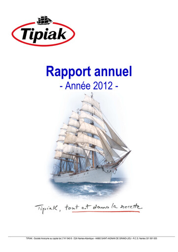Thumbnail Tipiak Annual Report 2012