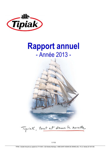 Thumbnail Tipiak Annual Report 2013