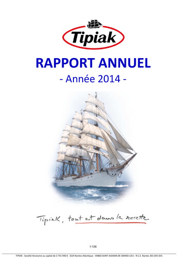 Thumbnail Tipiak Annual Report 2014