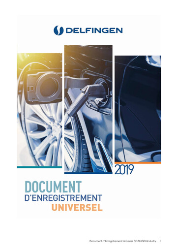 Thumbnail Delfingen Industry Universal Registration Document 2019