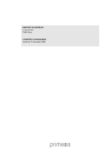 Thumbnail Bilendi SA Financial Report 2008