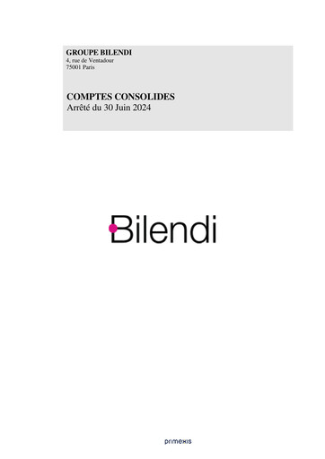 Thumbnail Bilendi SA Financial Report 2024-h1