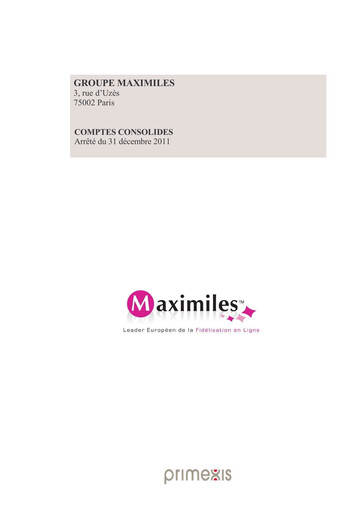 Thumbnail Bilendi SA Financial Statement 2011