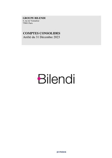 Thumbnail Bilendi SA Financial Statement 2023