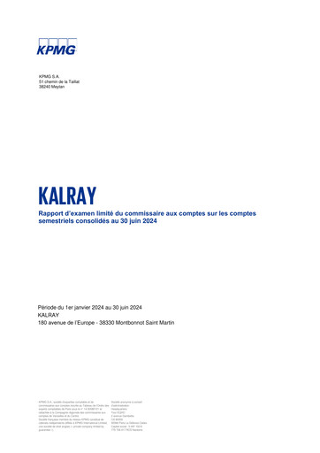 Thumbnail Kalray Half-year Report 2024-h1