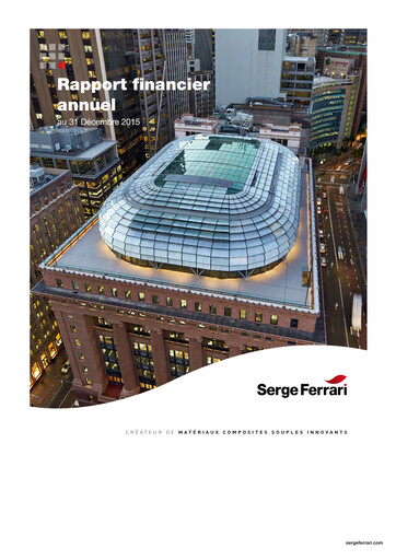 Thumbnail SergeFerrari Group Financial Report 2015