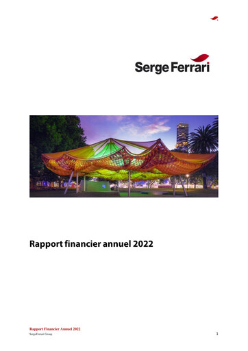 Thumbnail SergeFerrari Group Financial Report 2022