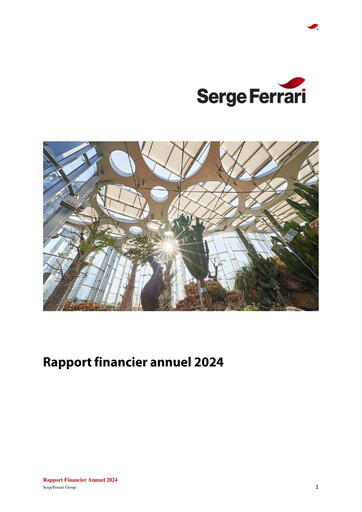Thumbnail SergeFerrari Group Financial Report 2024