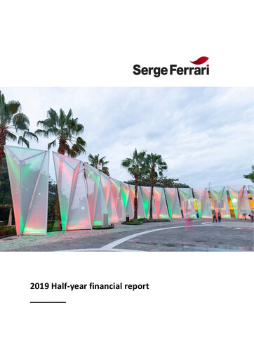 Miniature SergeFerrari Group Rapport semestriel 2019-h1