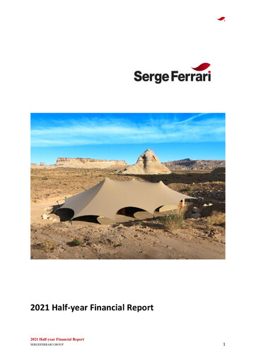 Miniature SergeFerrari Group Rapport semestriel 2021-h1