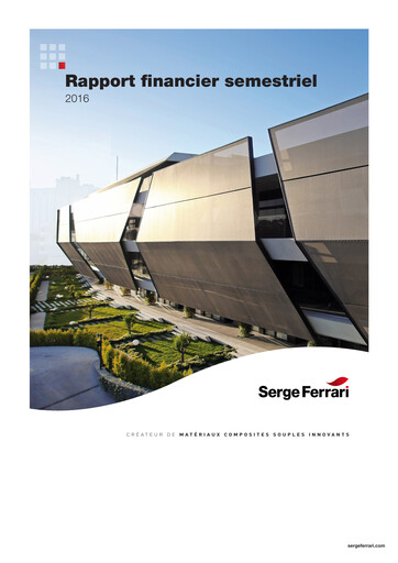 Miniature SergeFerrari Group Rapport semestriel 2016-h1