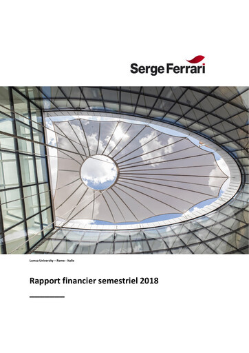 Miniature SergeFerrari Group Rapport semestriel 2018-h1