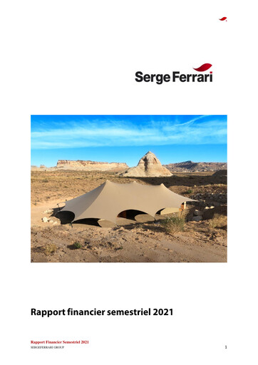 Miniature SergeFerrari Group Rapport semestriel 2021-h1