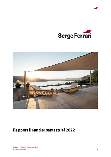 Thumbnail SergeFerrari Group Half-year Report 2022-h1