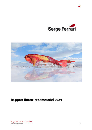 Miniature SergeFerrari Group Rapport semestriel 2024-h1