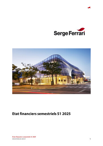 Miniature SergeFerrari Group Rapport semestriel 2025-h1