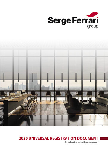 Thumbnail SergeFerrari Group Universal Registration Document 2020