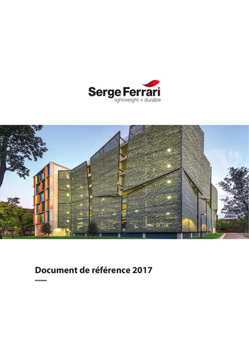 Thumbnail SergeFerrari Group Universal Registration Document 2017