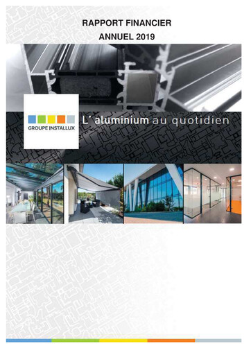 Miniature Installux S.A. Rapport annuel 2019
