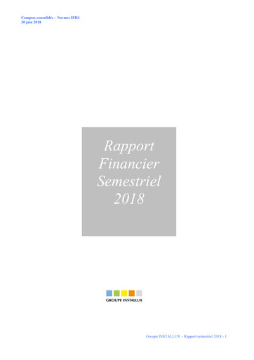 Miniature Installux S.A. Rapport semestriel 2018-h1
