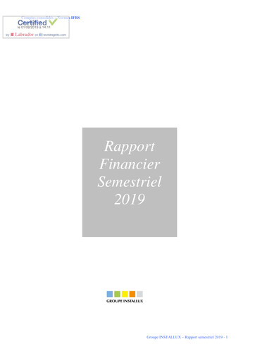 Miniature Installux S.A. Rapport semestriel 2019-h1