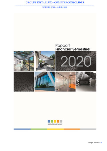 Miniature Installux S.A. Rapport semestriel 2020-h1
