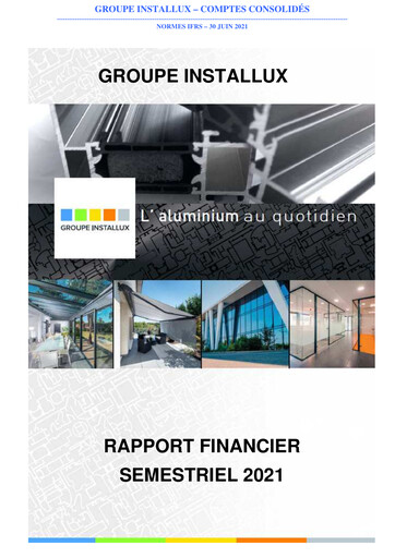 Miniature Installux S.A. Rapport semestriel 2021-h1