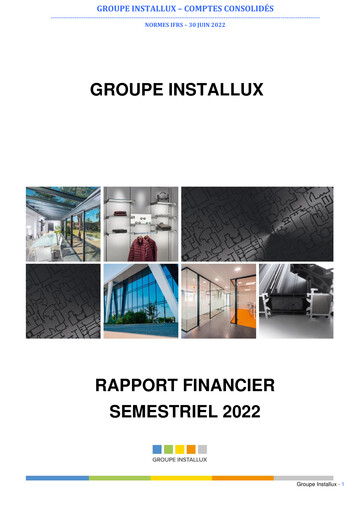 Miniature Installux S.A. Rapport semestriel 2022-h1