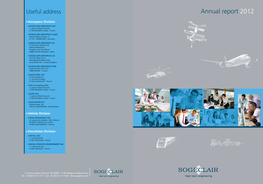 Miniature Sogeclair Rapport annuel 2012