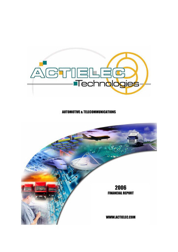 Thumbnail ACTIA Group Financial Report 2006