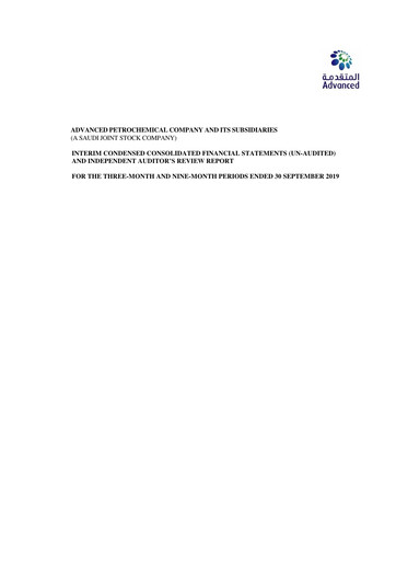 Thumbnail Advanced Petrochemical Financial Statement 2019-9m