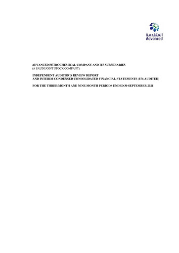 Thumbnail Advanced Petrochemical Financial Statement 2021-9m