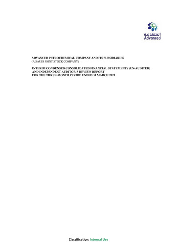 Thumbnail Advanced Petrochemical Financial Statement 2021-q1